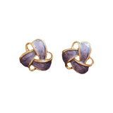 Purple Enamel Earrings