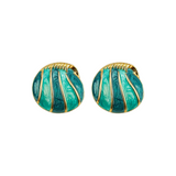 Blue Enamel Earrings