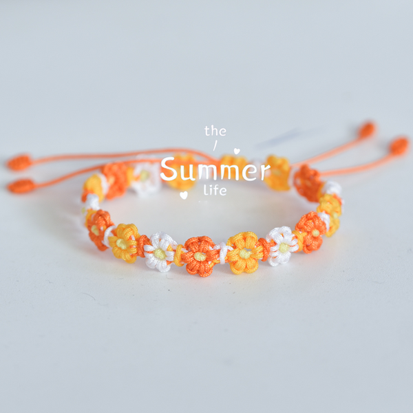 Multi-Colored Flower Bracelet