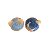 Blue Enamel Earrings