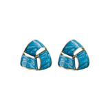 Blue Enamel Earrings