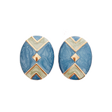 Blue Enamel Earrings