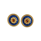 Blue Enamel Earrings