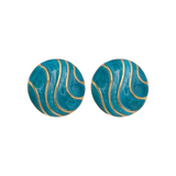 Blue Enamel Earrings