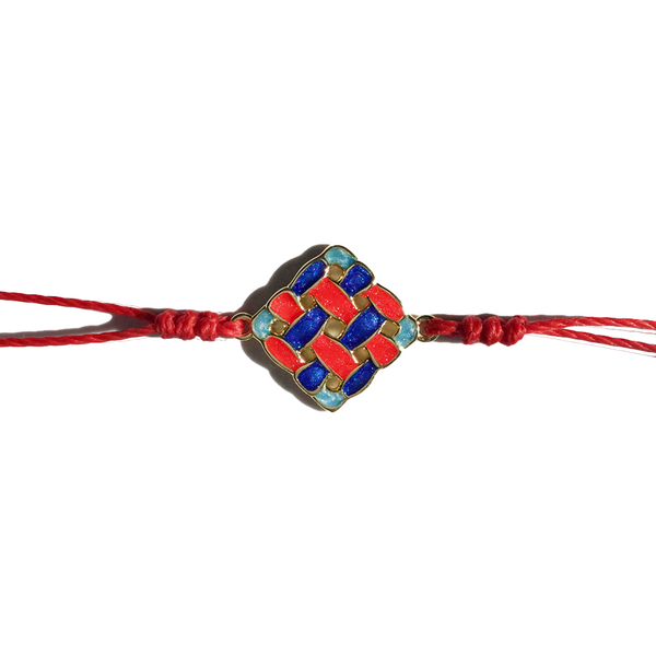 Red Net Enamel Bracelet