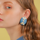 Blue Enamel Earrings